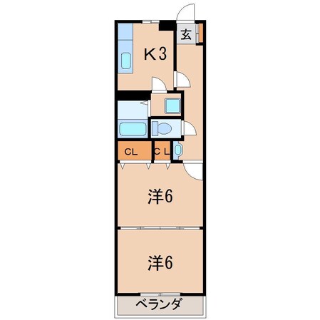 コーポレガシー2の物件間取画像